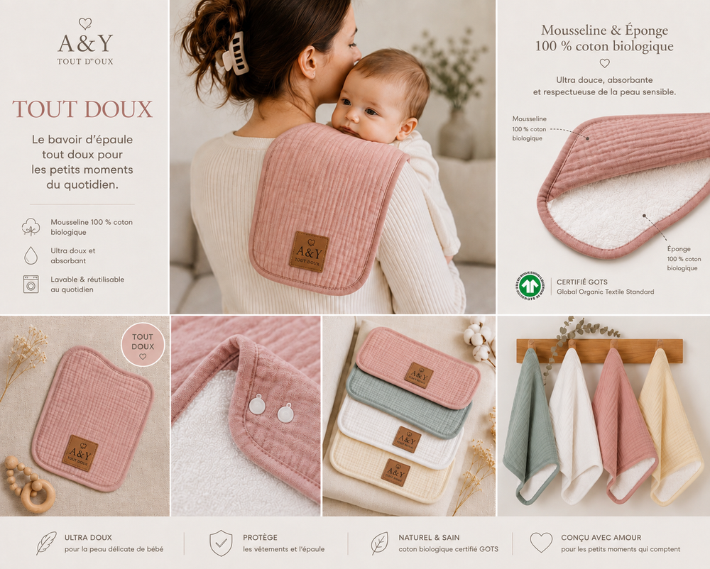 Essentiels bébé Tout Doux™ A&Y pour les petits moments du quotidien