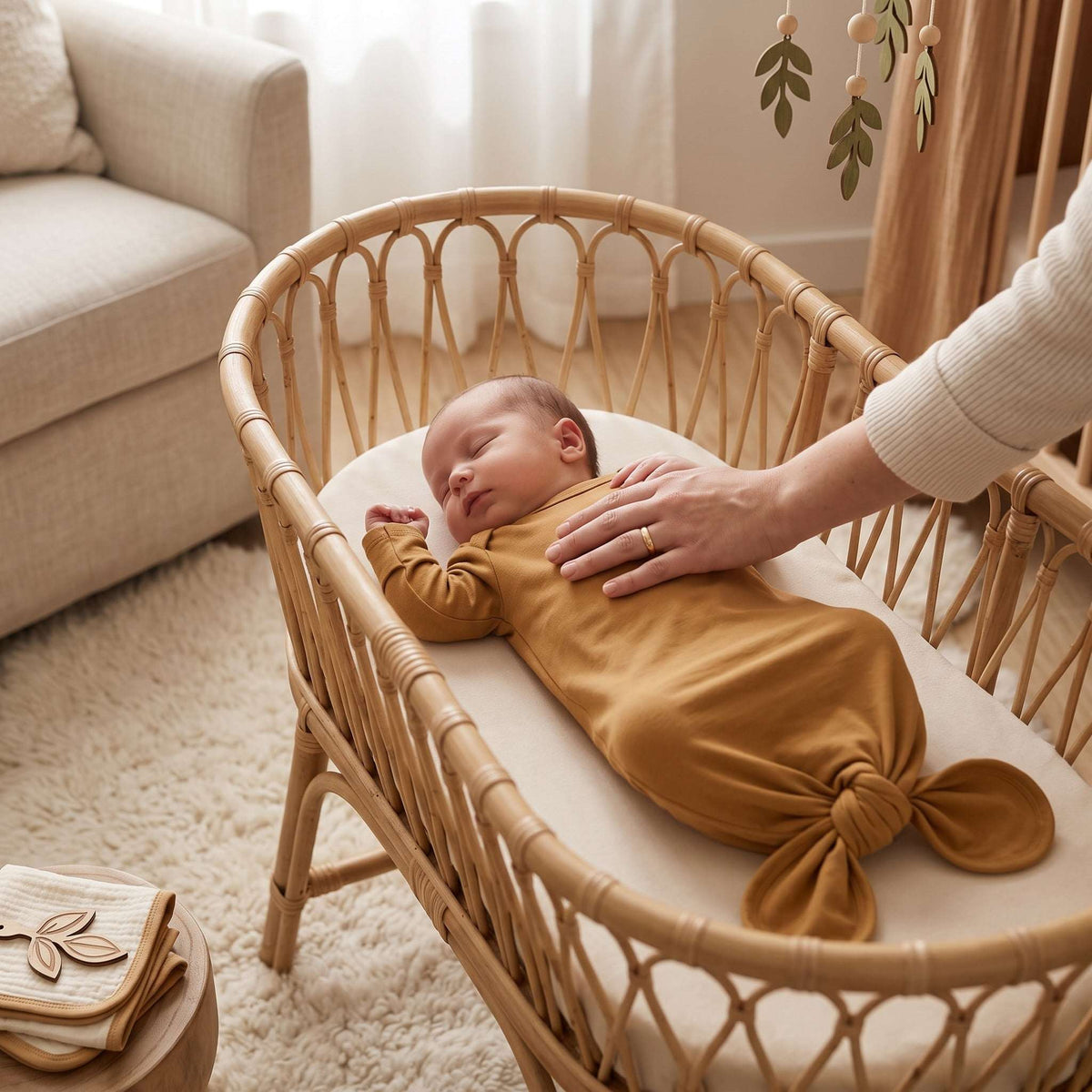 Lange Noué Bébé en Viscose de Bambou — Robe de Nuit & Sommeil — Tout Doux™