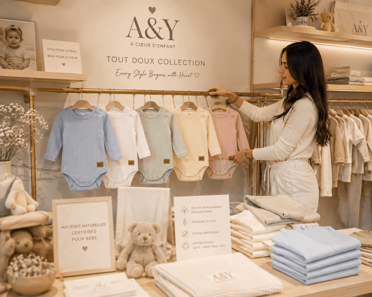 Cache-couche bébé pointelle en coton biologique –Tout Doux™ A&Y (rose-poudre-1) — Lancement Prévente A&Y