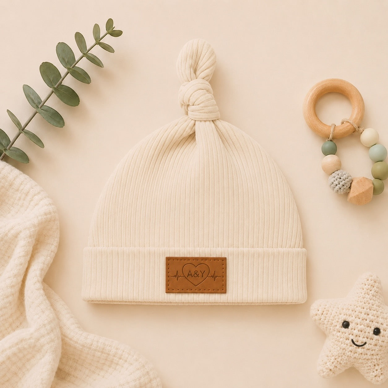 Bonnet Bébé Nouveau-Né en Coton Biologique Très Extensible (Certifié GOTS) — Tout Doux™