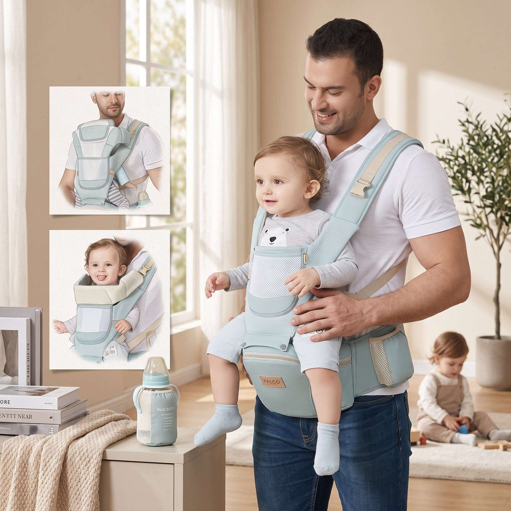 Porte-bébé ergonomique 6-en-1 avec siège de hanche | Sélection A&Y