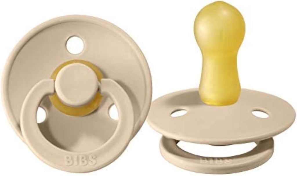 Sucettes BIBS Couleur Lot De 2 Sans BPA Tétine Rond Danemark Vanille 18 36 Mois