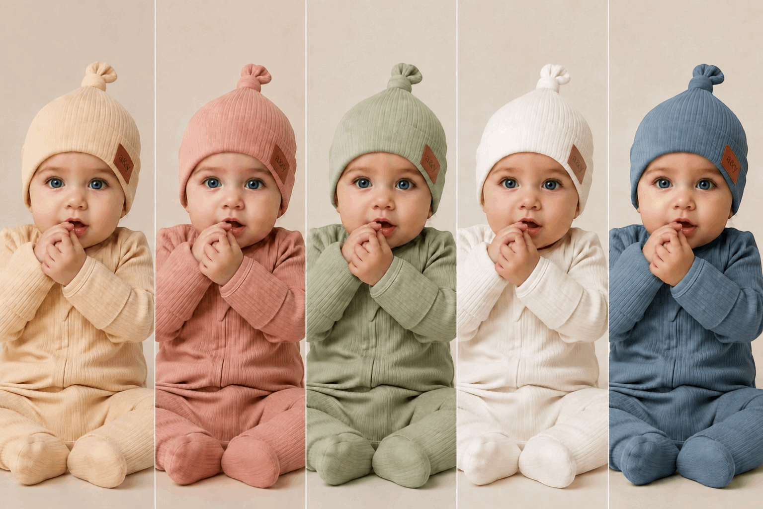 Bonnet Bébé Nouveau-Né en Coton Biologique Très Extensible (Certifié GOTS) — Tout Doux™
