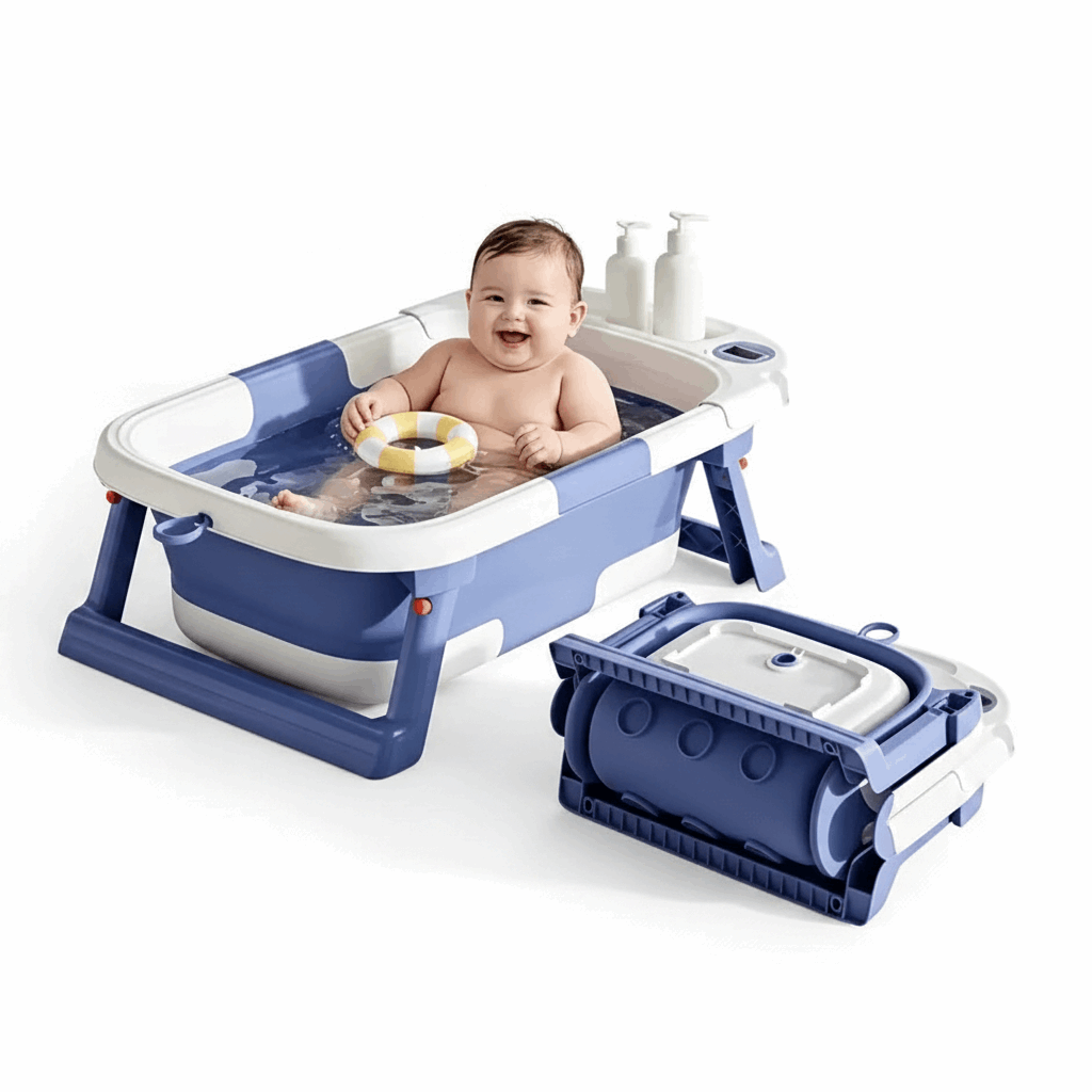 🛁 Baignoire Bébé Pliable avec Coussin de Bain Ergonomique | A&Y — Lancement Prévente A&Y
