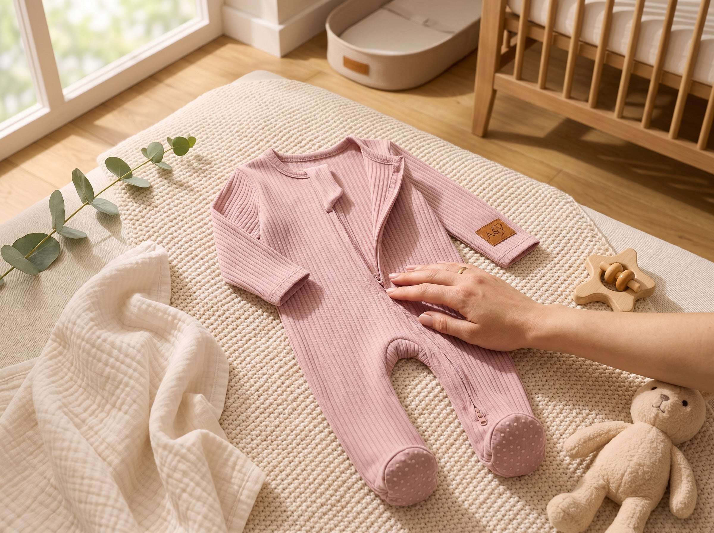 Pyjama Barboteuse Bébé — 95% Coton Bio & Spandex (GOTS) — Tout Doux™
