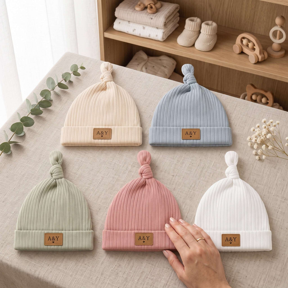 Bonnet Bébé Nouveau-Né en Coton Biologique Très Extensible (Certifié GOTS) — Tout Doux™