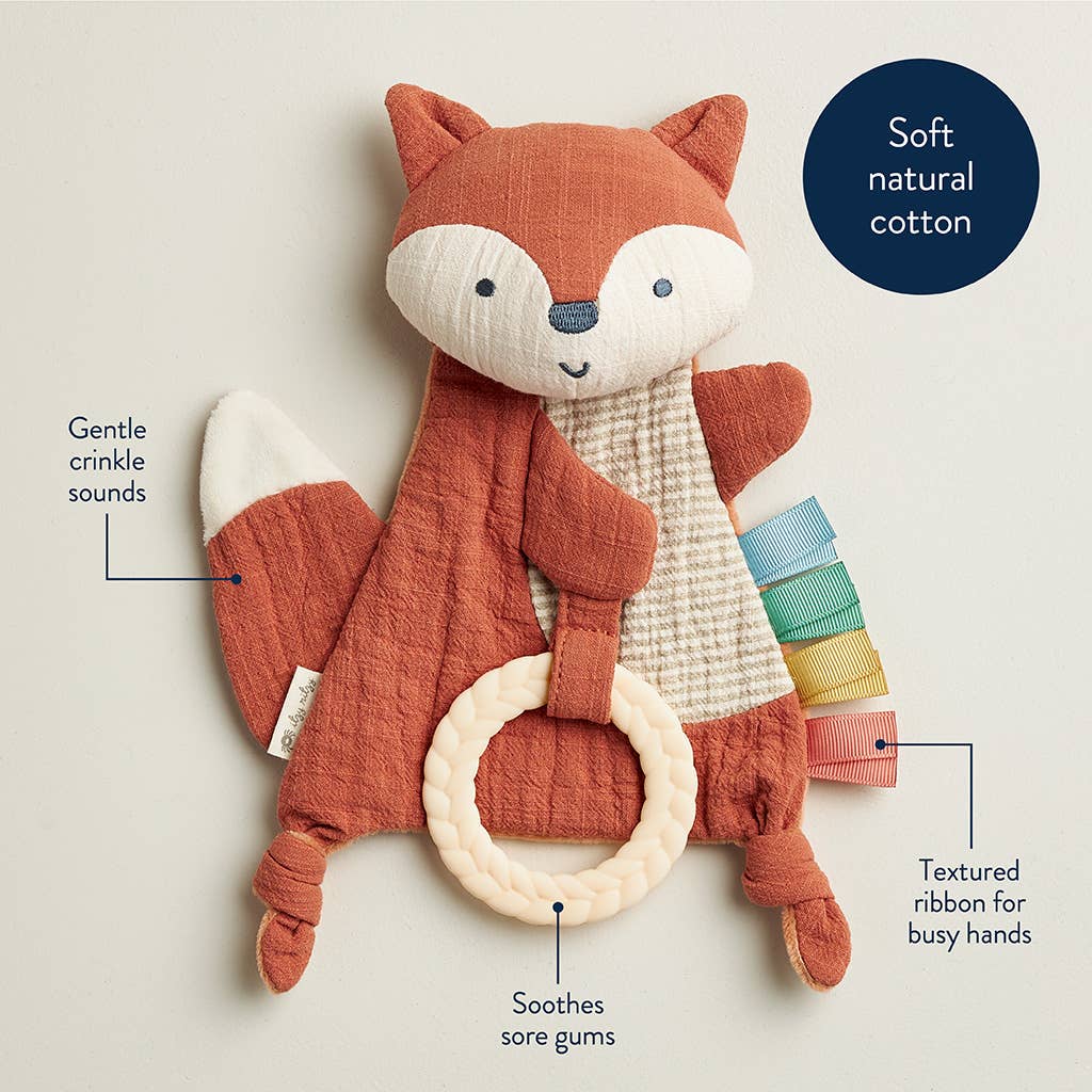 Itzy Ritzy Bitzy Crinkle Renard Jouet Sensoriel Avec Anneau De Dentition