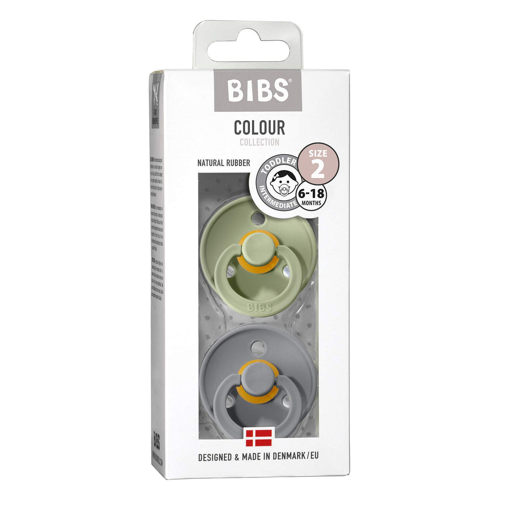 Sucettes BIBS Couleur Lot De 2 Sans BPA Tétine Rond Danemark Vanille 18 36 Mois