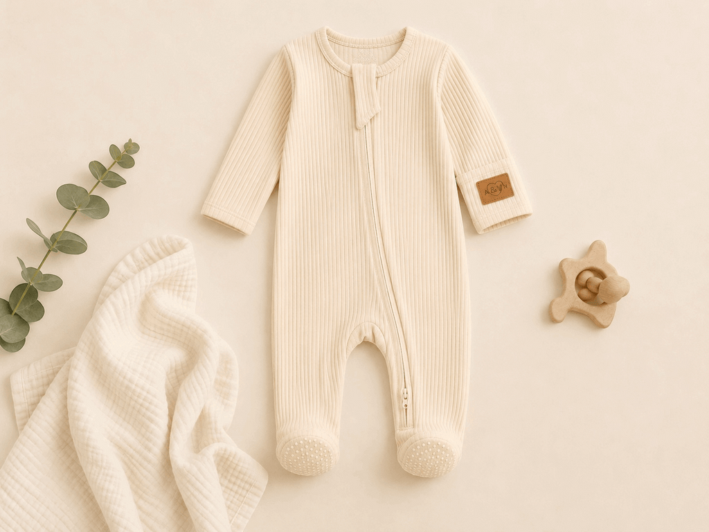 Pyjama Barboteuse Bébé — 95% Coton Bio & Spandex (GOTS) — Tout Doux™