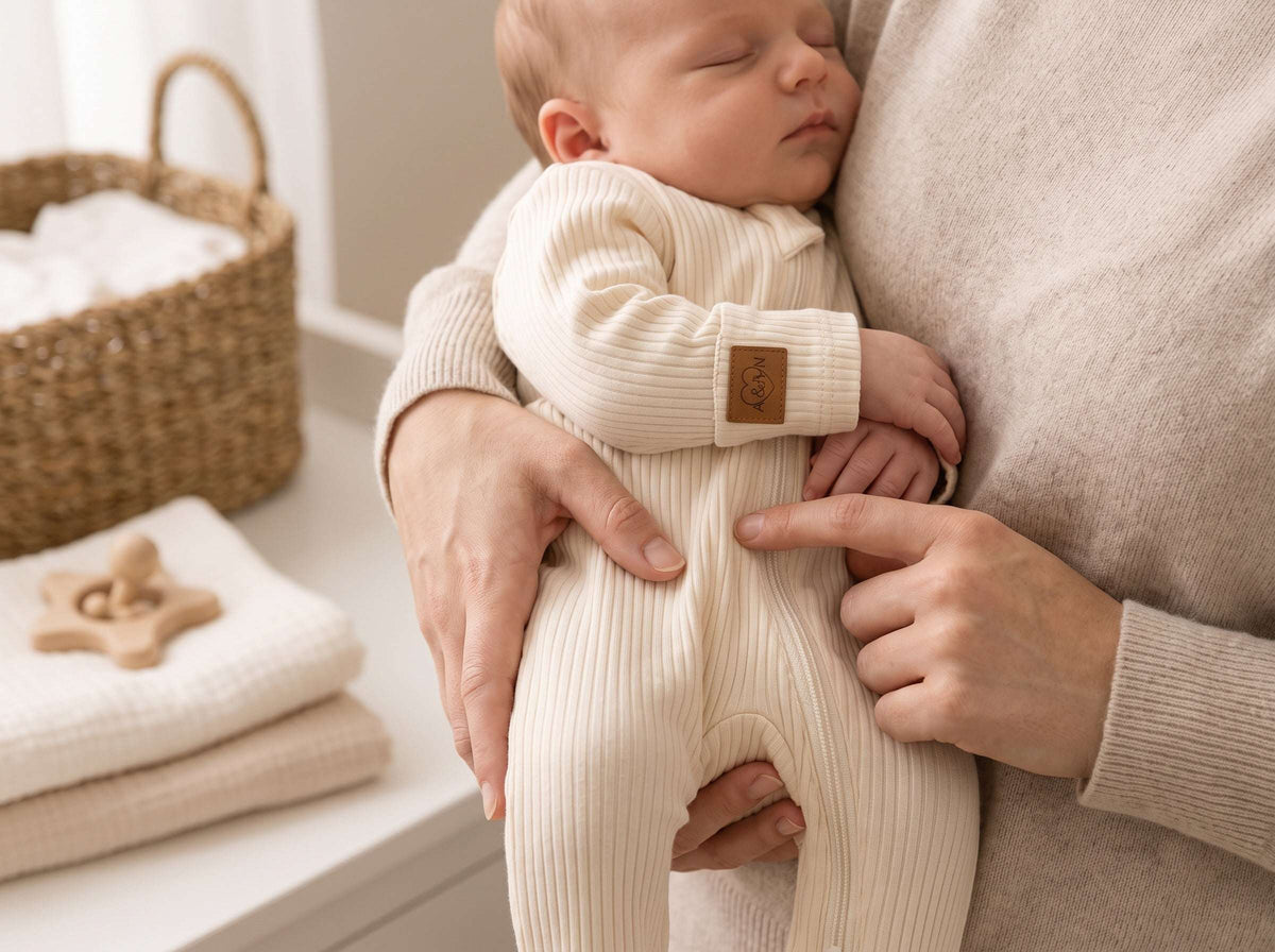 Pyjama Barboteuse Bébé — 95% Coton Bio & Spandex (GOTS) — Tout Doux™