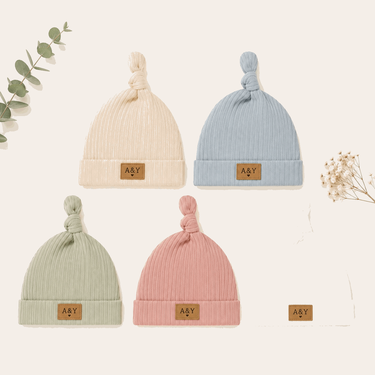 Bonnet Bébé Nouveau-Né en Coton Biologique Très Extensible (Certifié GOTS) — Tout Doux™