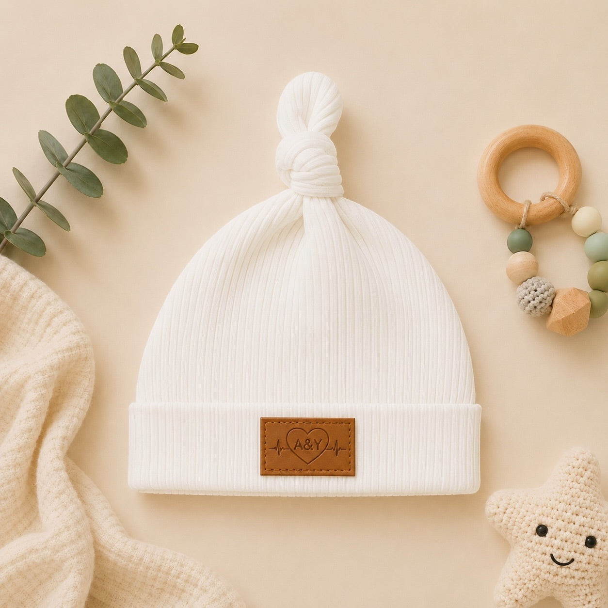 Bonnet Bébé Nouveau-Né en Coton Biologique Très Extensible (Certifié GOTS) — Tout Doux™