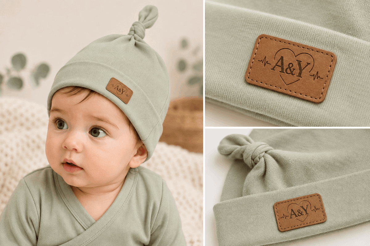 Bonnet noué bébé Tout Doux™ — 100 % coton biologique (beige) — Lancement Prévente A&Y