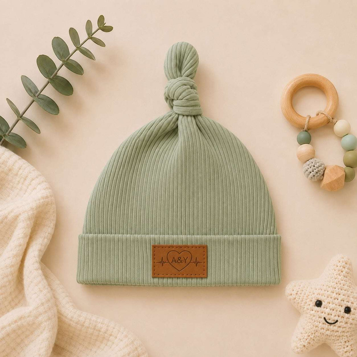 Bonnet Bébé Nouveau-Né en Coton Biologique Très Extensible (Certifié GOTS) — Tout Doux™
