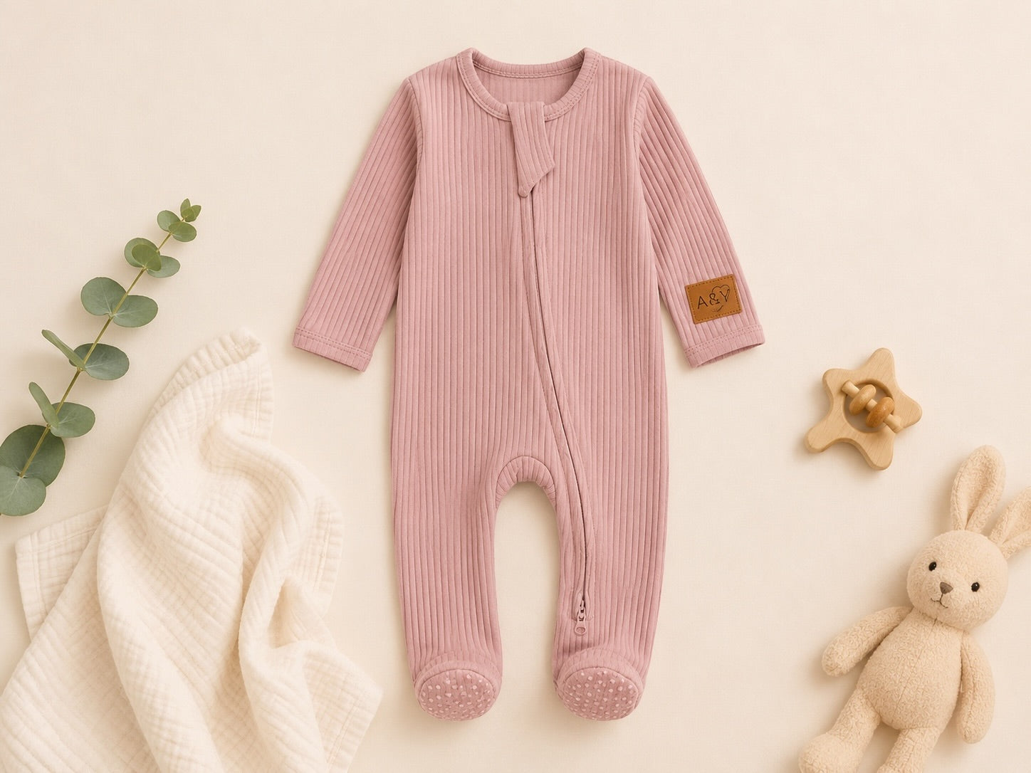Pyjama Barboteuse Bébé — 95% Coton Bio & Spandex (GOTS) — Tout Doux™