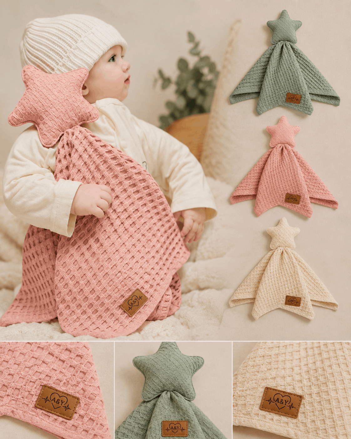 A&Y Tout Doux™ — Doudou Étoile Sensoriel en Bambou & Coton Biologique by Chez A&Y- À Coeur d'Enfant