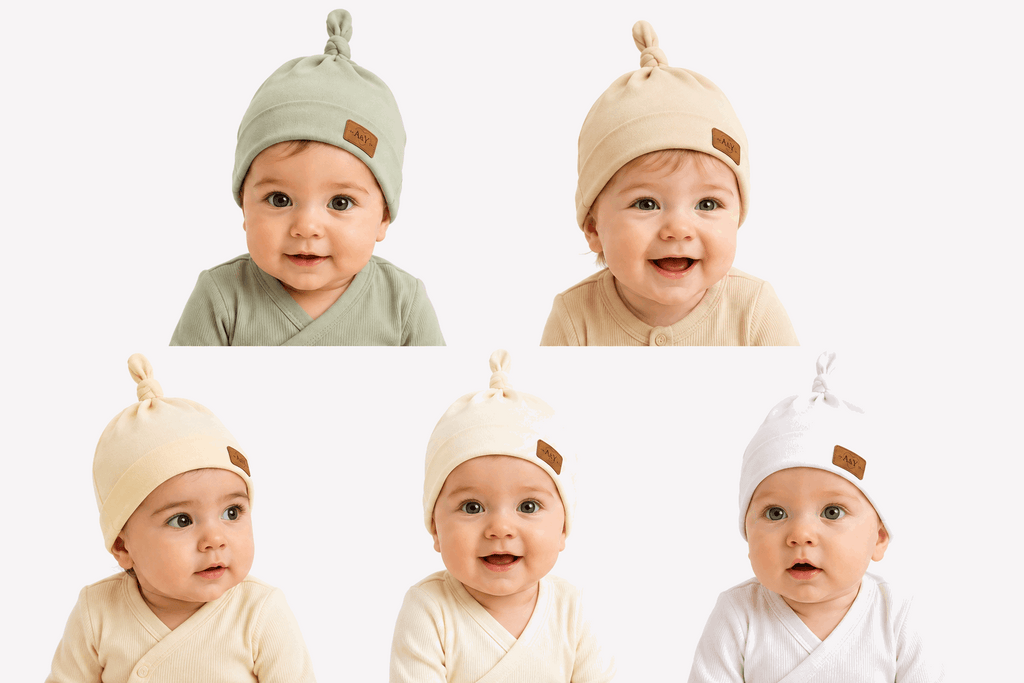 Bonnet noué bébé Tout Doux™ — 100 % coton biologique (jaune) — Lancement Prévente A&Y