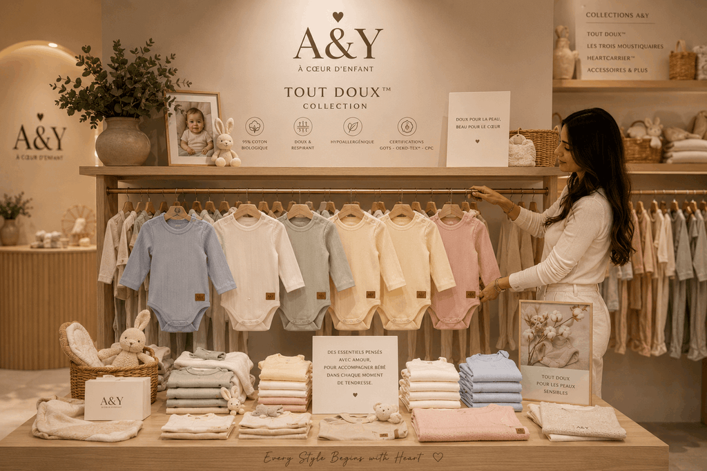 Cache-couche bébé pointelle en coton biologique –Tout Doux™ A&Y (vert-sauge) — Lancement Prévente A&Y