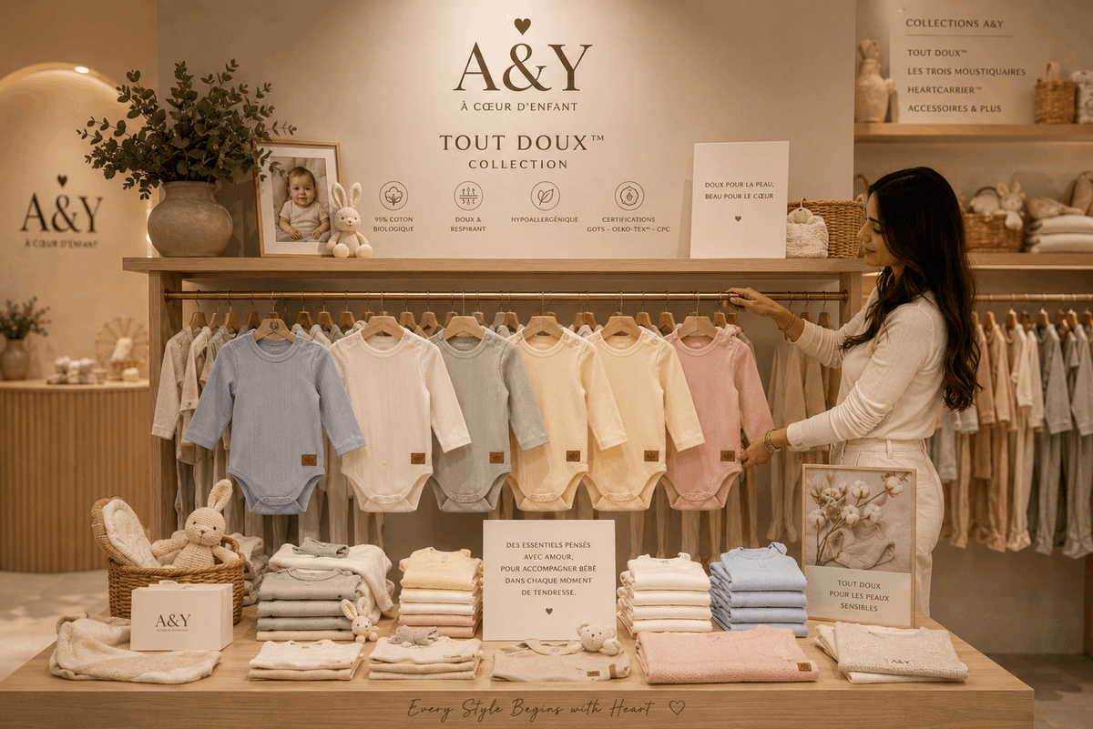 Cache-couche bébé pointelle en coton biologique –Tout Doux™ A&Y (vert-sauge) — Lancement Prévente A&Y