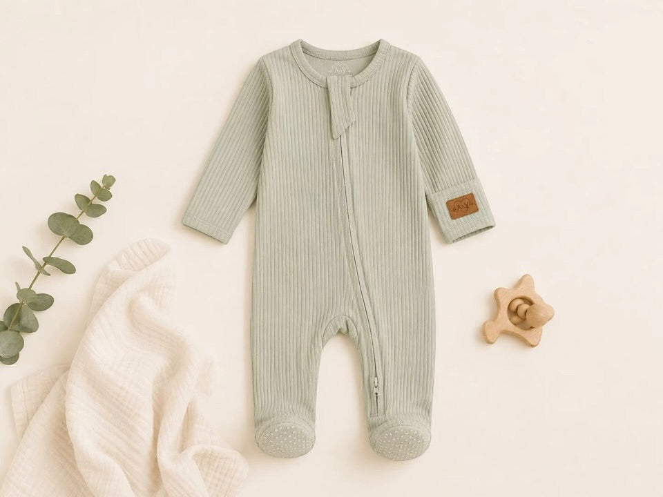 Pyjama Barboteuse Bébé — 95% Coton Bio & Spandex (GOTS) — Tout Doux™