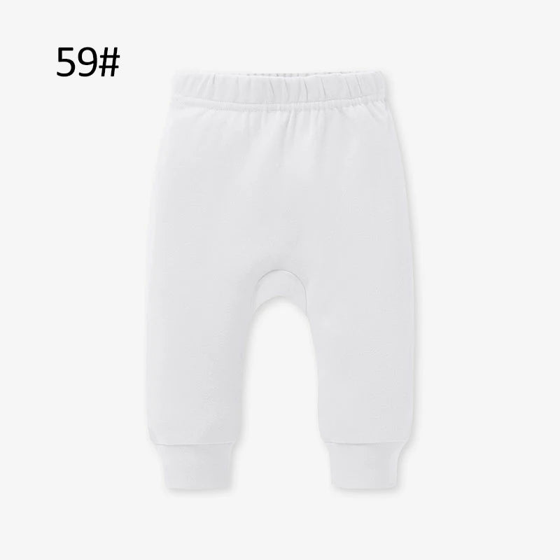 Pantalon bébé en coton biologique — Blanc neige