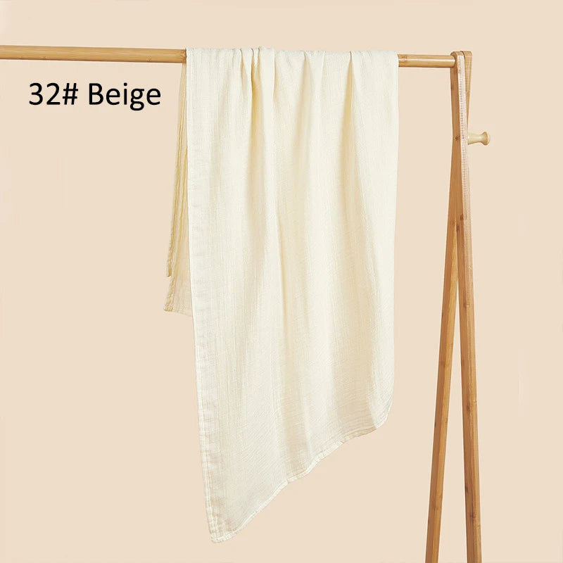 Couverture en mousseline 120 × 120 cm — Crème Nuage