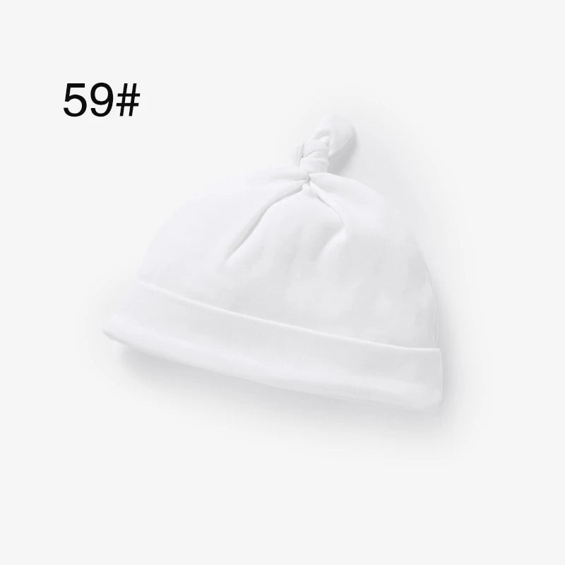 Bonnet noué en coton biologique — Blanc neige