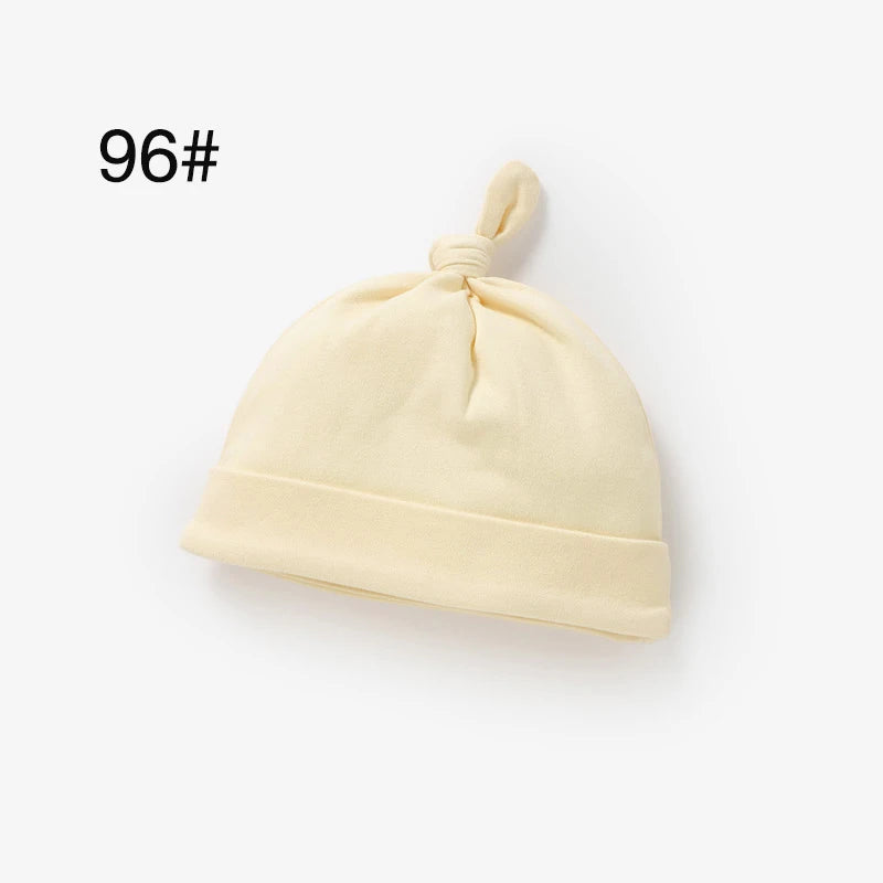 Bonnet noué en coton biologique — Jaune