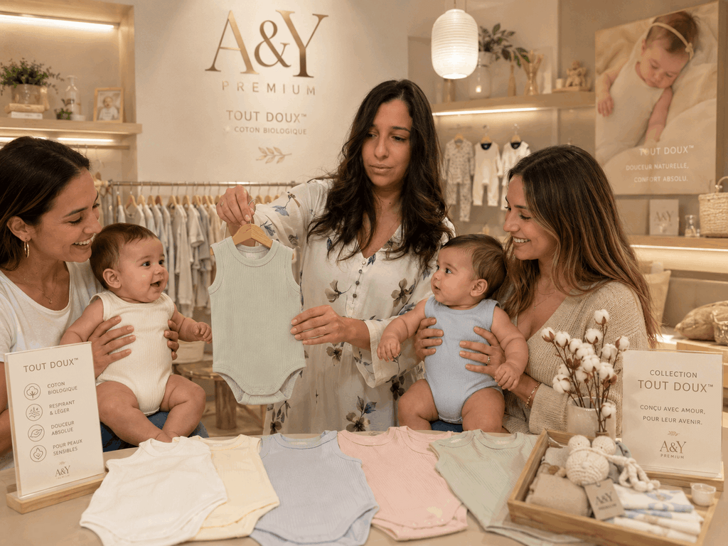 Cache-couche sans manches en coton biologique pointelle –Tout Doux™ (vert-sauge) — Lancement Prévente A&Y