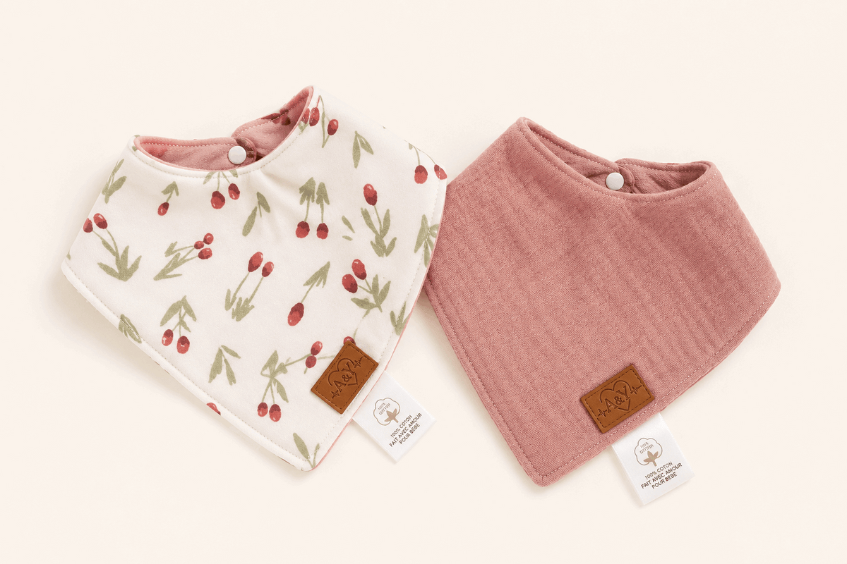 Bavoir bandana Tout Doux™ — Mousseline 100 % coton biologique