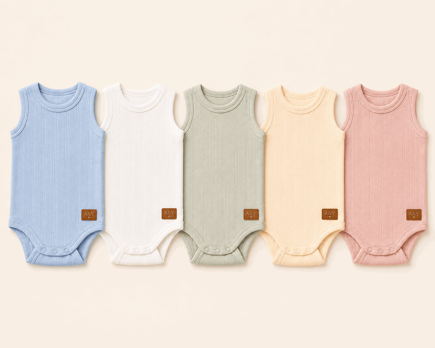 Cache-couche sans manches en coton biologique pointelle –Tout Doux™ (bleu-ciel) — Lancement Prévente A&Y