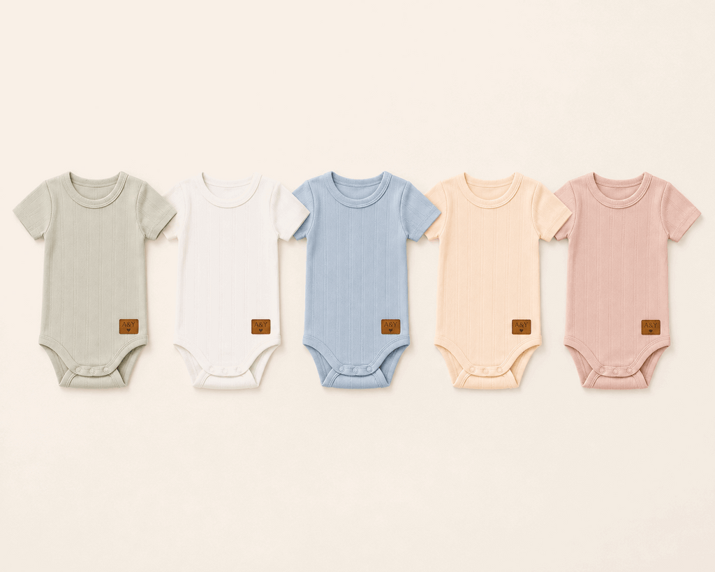 Cache-couche manches courtes en coton biologique |Tout Doux™ A&Y (bleu-ciel) — Lancement Prévente A&Y