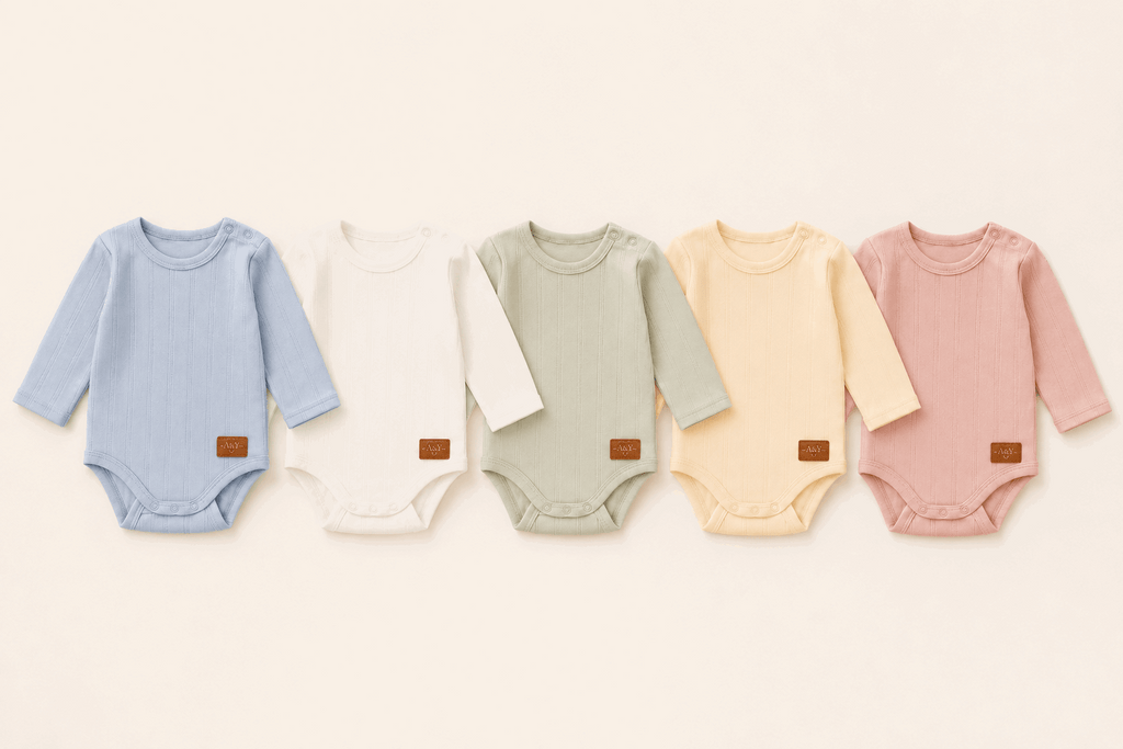 Cache-couche bébé pointelle en coton biologique –Tout Doux™ A&Y (creme) — Lancement Prévente A&Y