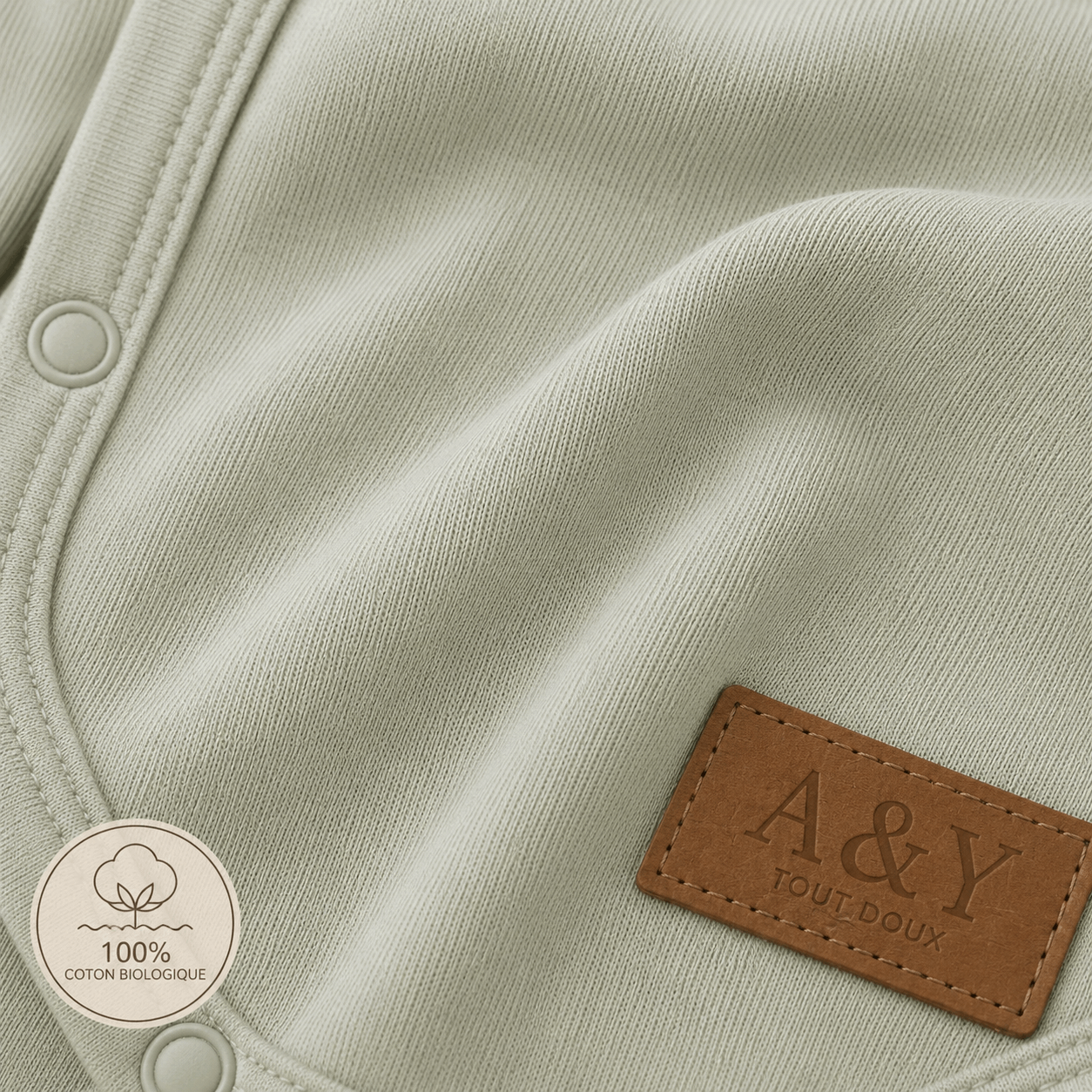 Body Kimono Bébé en Coton Biologique—A&Y Tout Doux™ (blanc-1) — Lancement Prévente A&Y