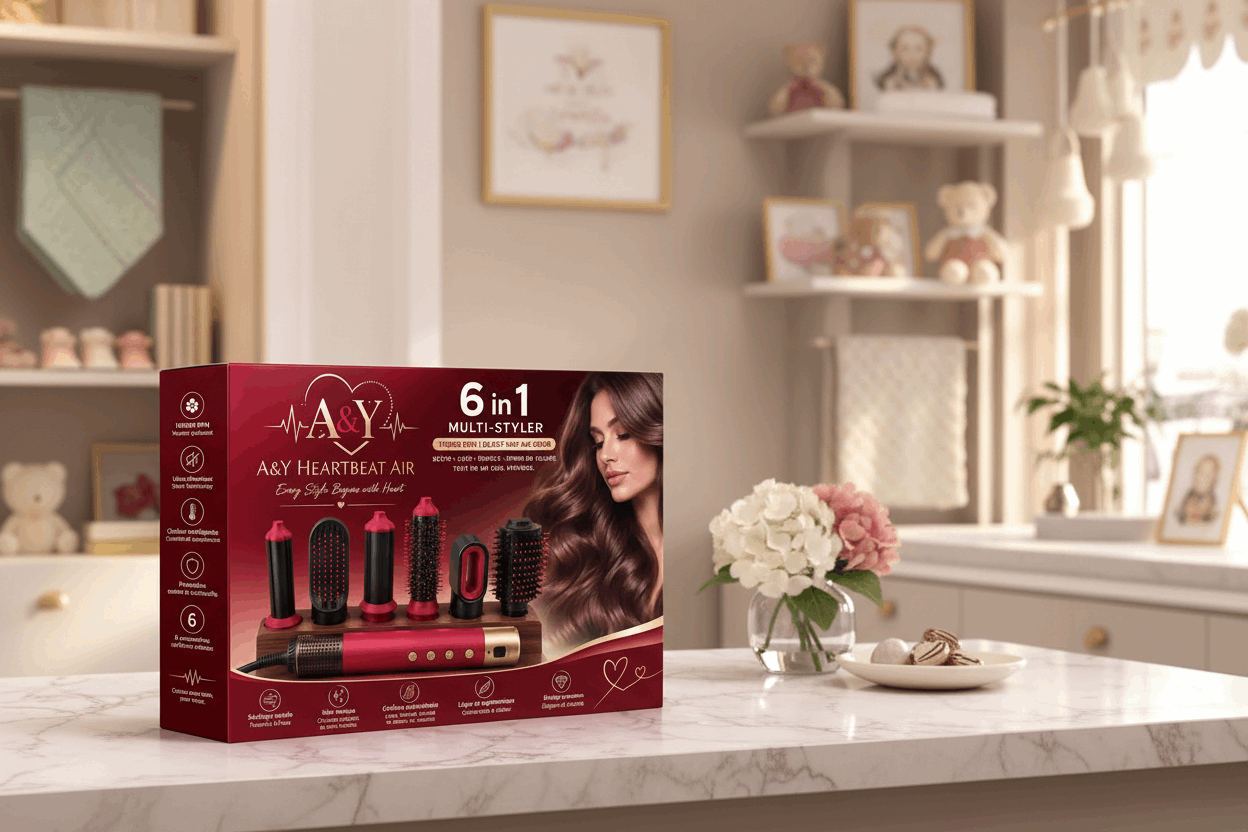 A&Y Air Styler™ 6 en 1 | Brosse soufflante professionnelle haute vitesse 1350 W - Chez A&Y- À Coeur d'Enfant