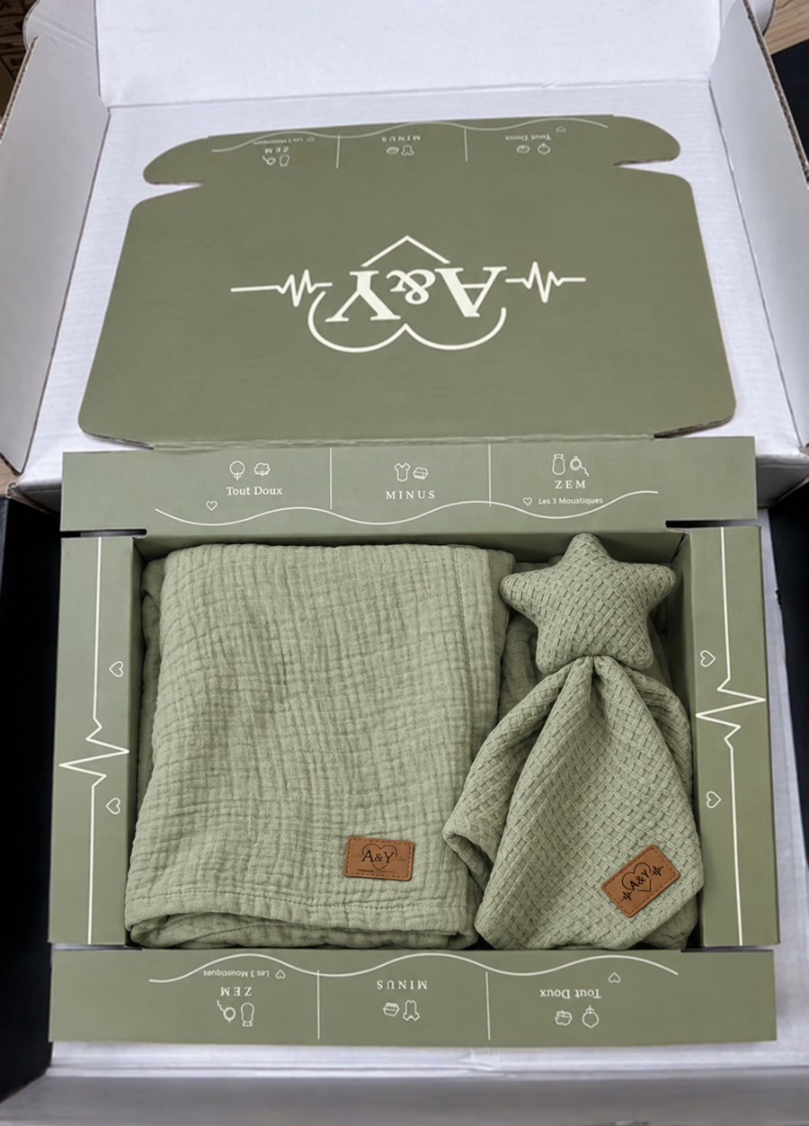 Tout Doux — Coffret Éveil tendre : mousseline & doudou étoile