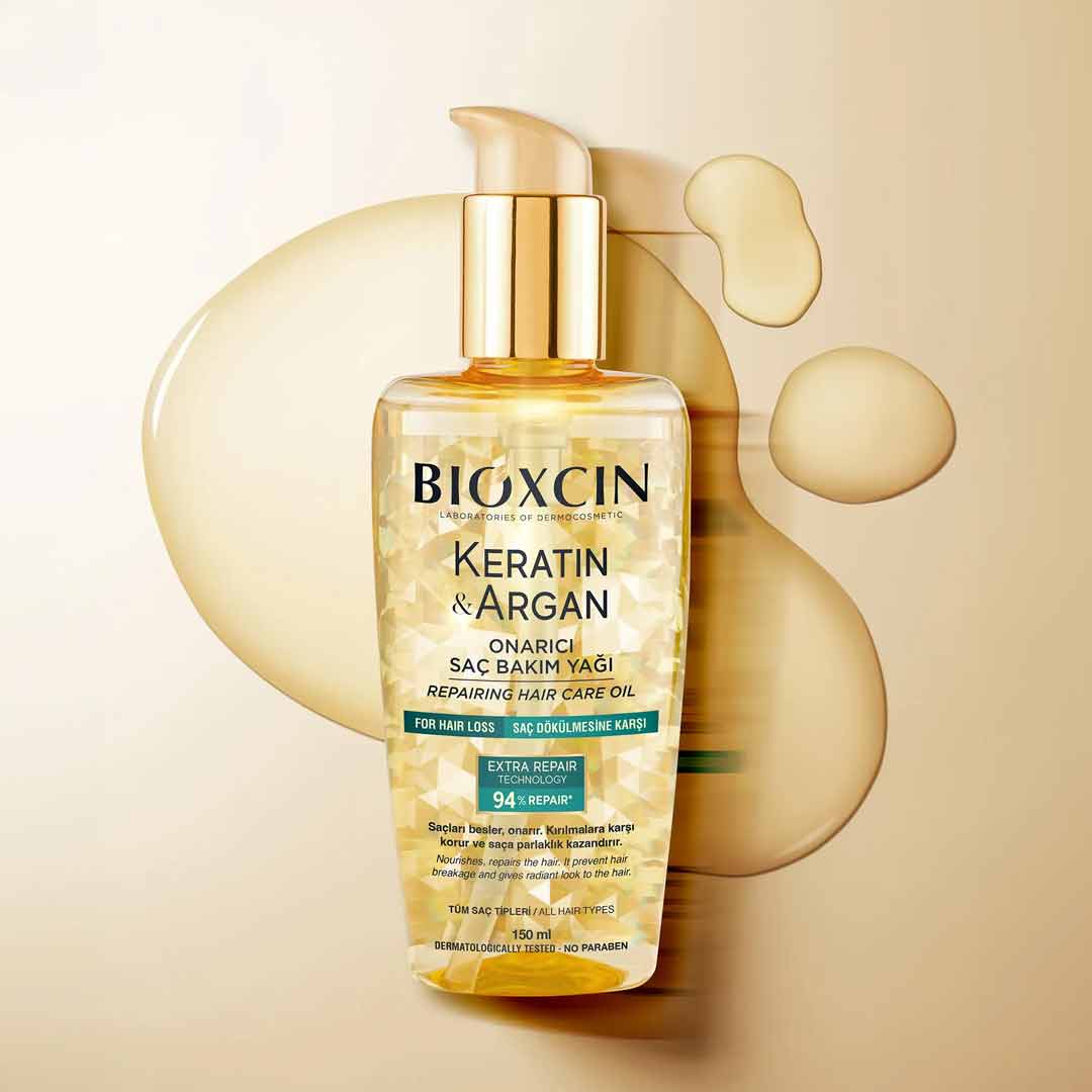 Bioxcin Huile Réparatrice Pour Cheveux Abîmés Kératine Et Argan 150 ml