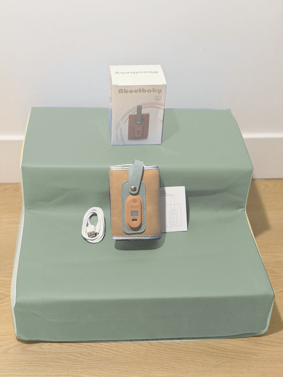 Chauffe-biberon portable USB A&Y — Abricot, avec boîte et accessoires — vue 2