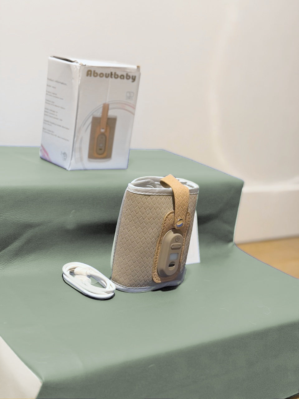 Chauffe-biberon portable USB A&Y — Gris, avec boîte et accessoires — vue 1