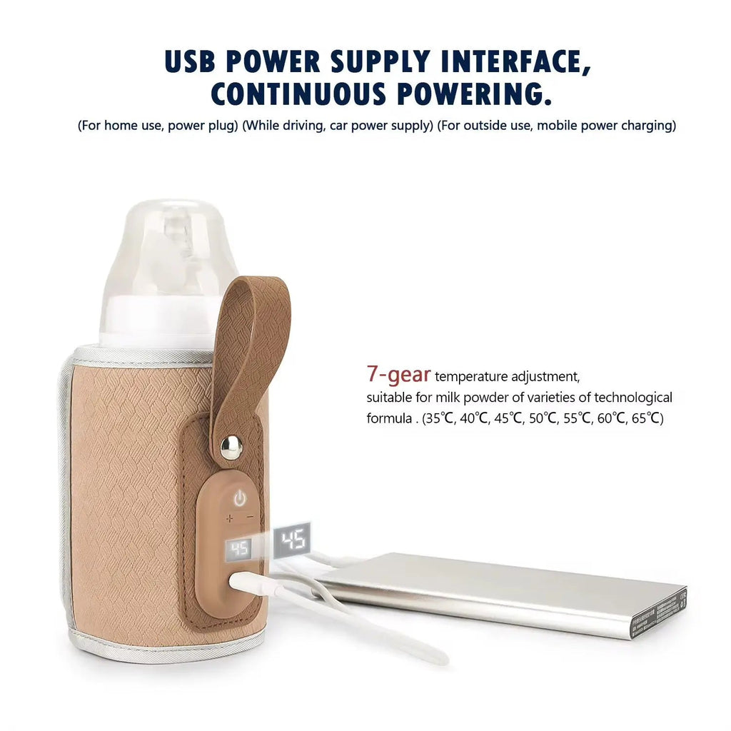 Chauffe-Biberon USB Rechargeable Ajustable - Chez A&Y- À Coeur d'Enfant
