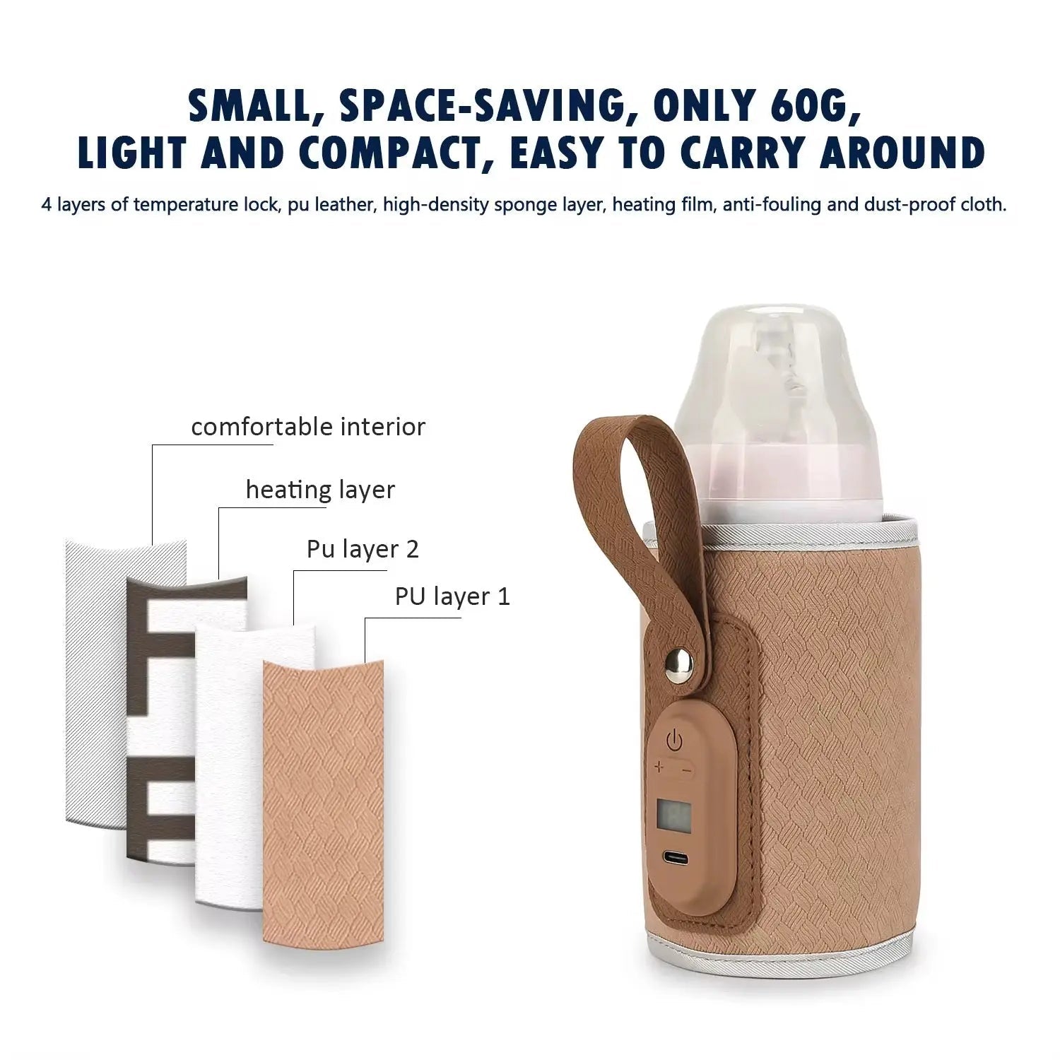 Chauffe-Biberon USB Rechargeable Ajustable - Chez A&Y- À Coeur d'Enfant