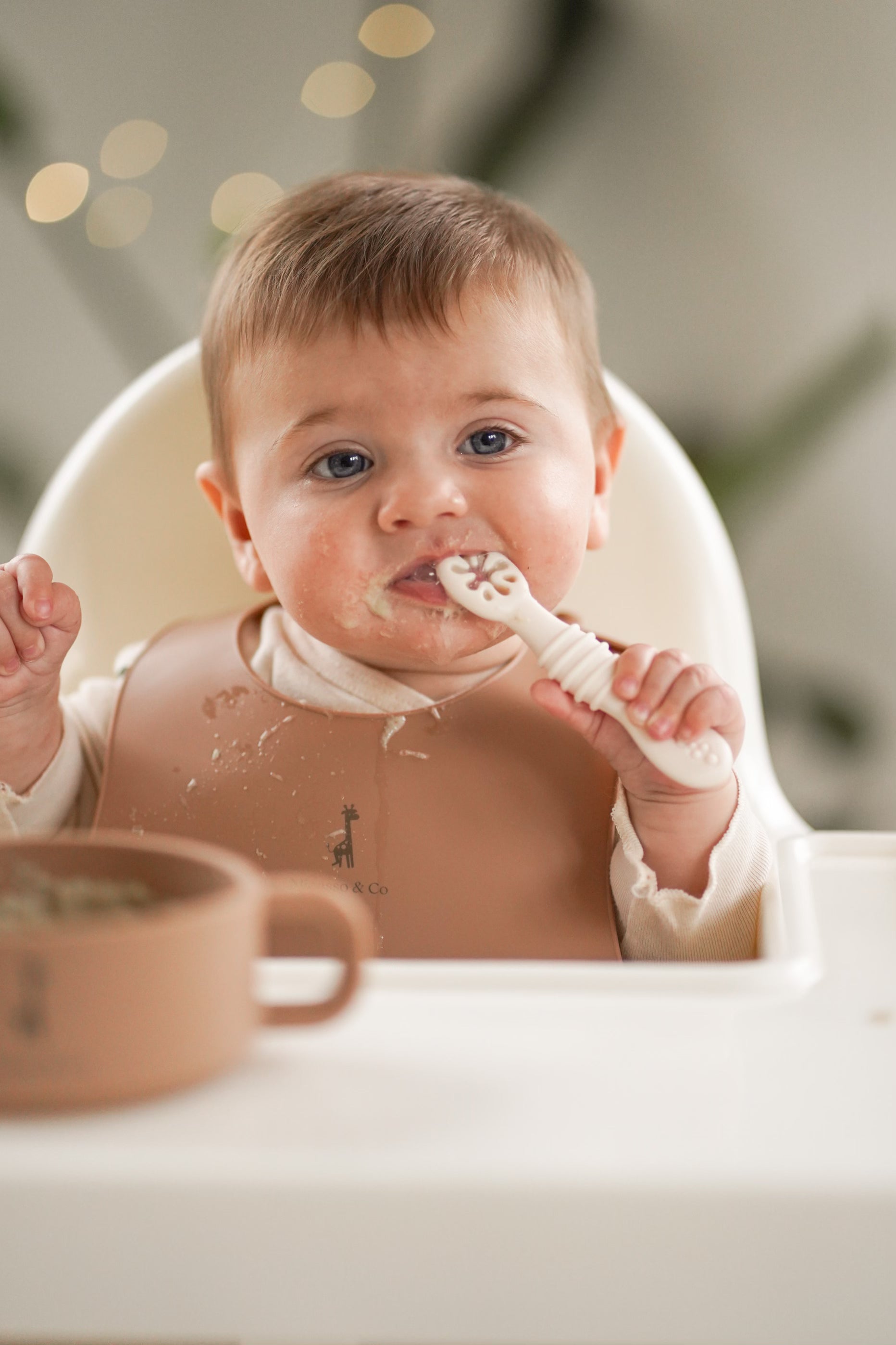 Cuillères d'Apprentissage en Silicone Sans BPA Lot de 2 Pour Bébé - Chez A&Y- À Coeur d'Enfant