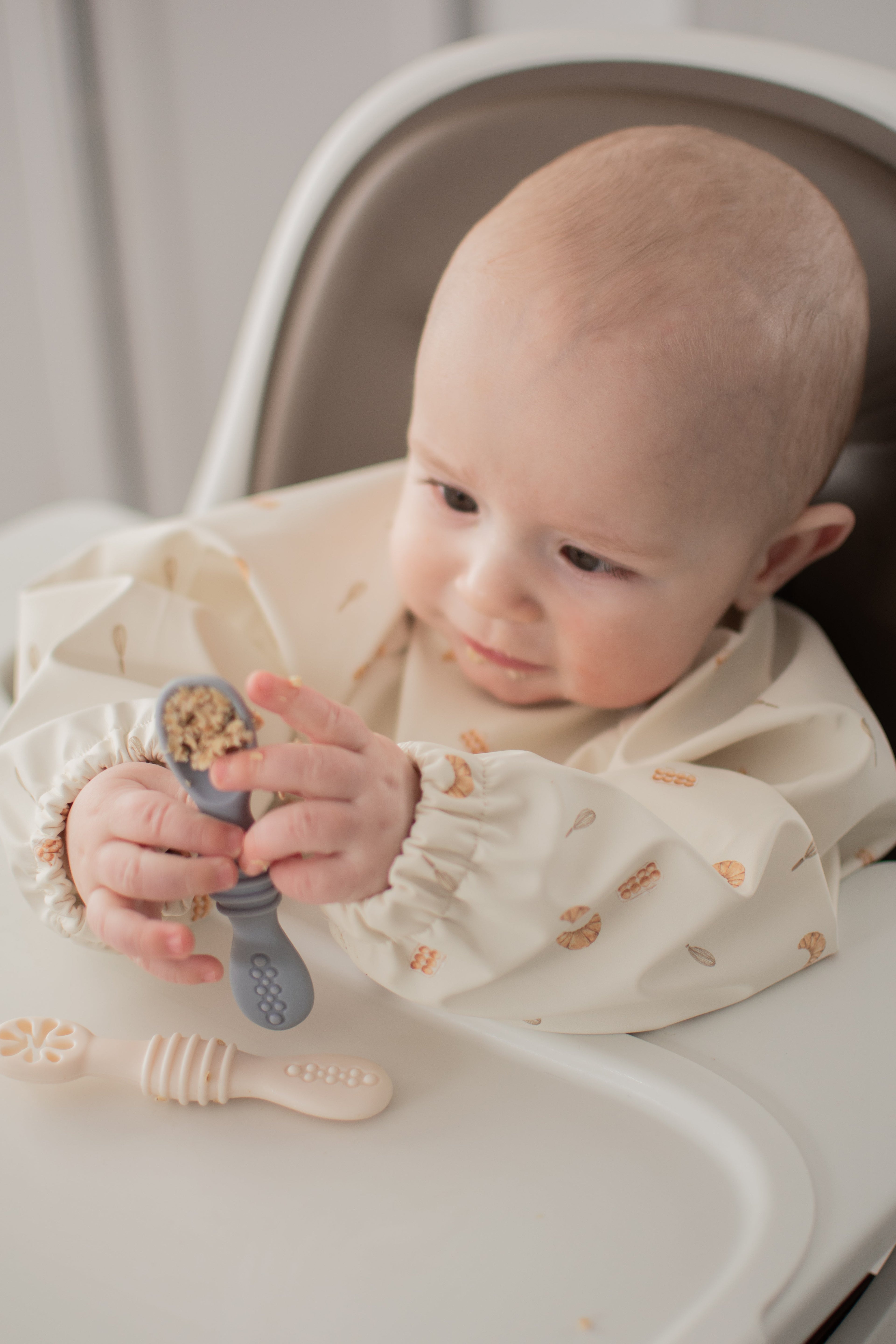 Cuillères d'Apprentissage en Silicone Sans BPA Lot de 2 Pour Bébé - Chez A&Y- À Coeur d'Enfant