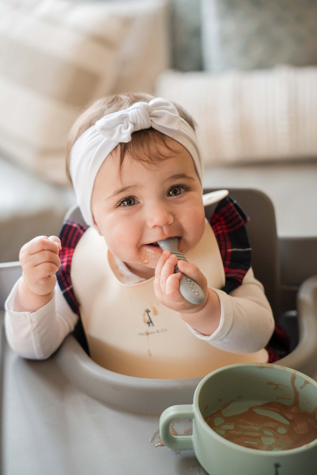 Cuillères d'Apprentissage en Silicone Sans BPA Lot de 2 Pour Bébé - Chez A&Y- À Coeur d'Enfant