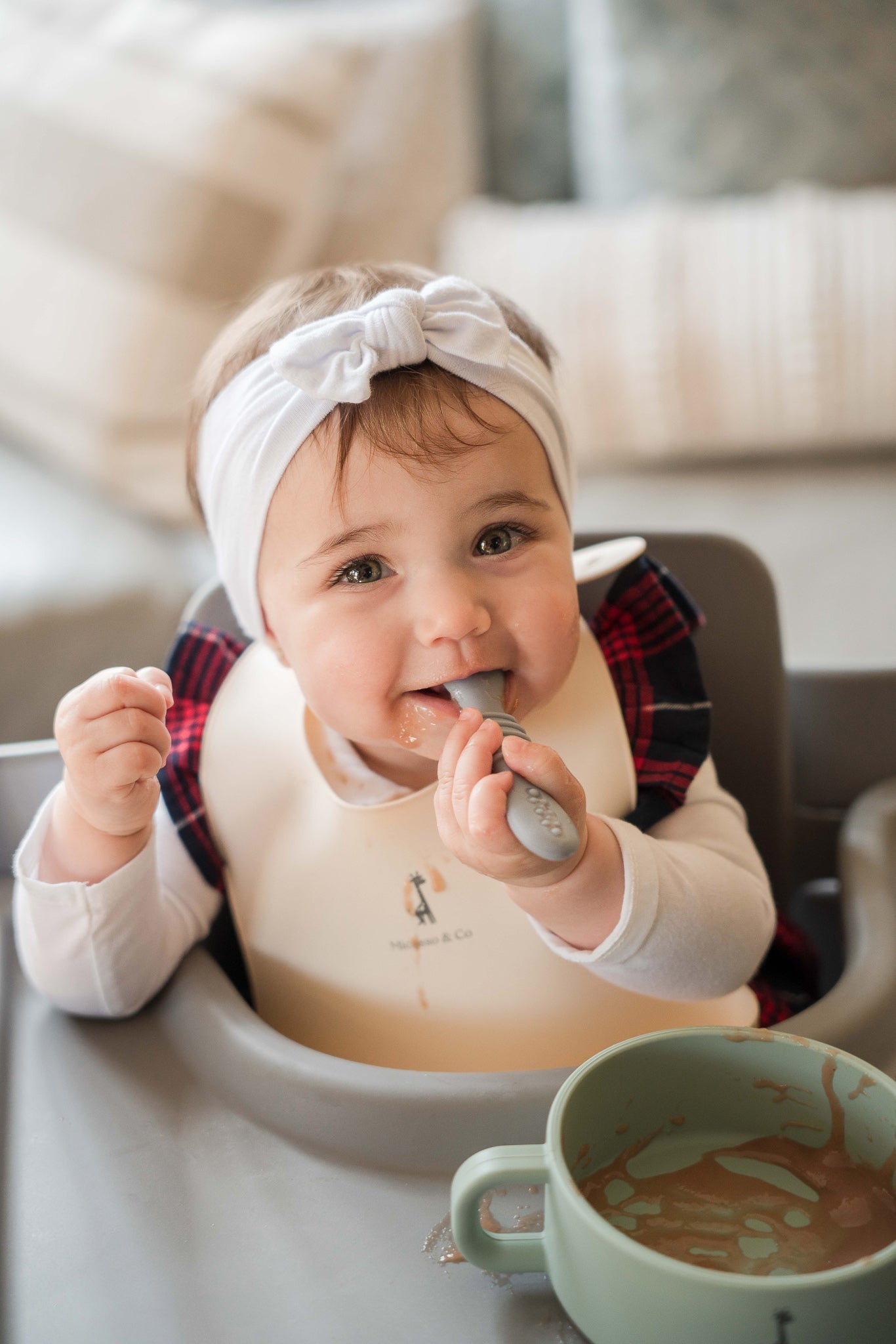 Cuillères d'Apprentissage en Silicone Sans BPA Lot de 2 Pour Bébé - Chez A&Y- À Coeur d'Enfant