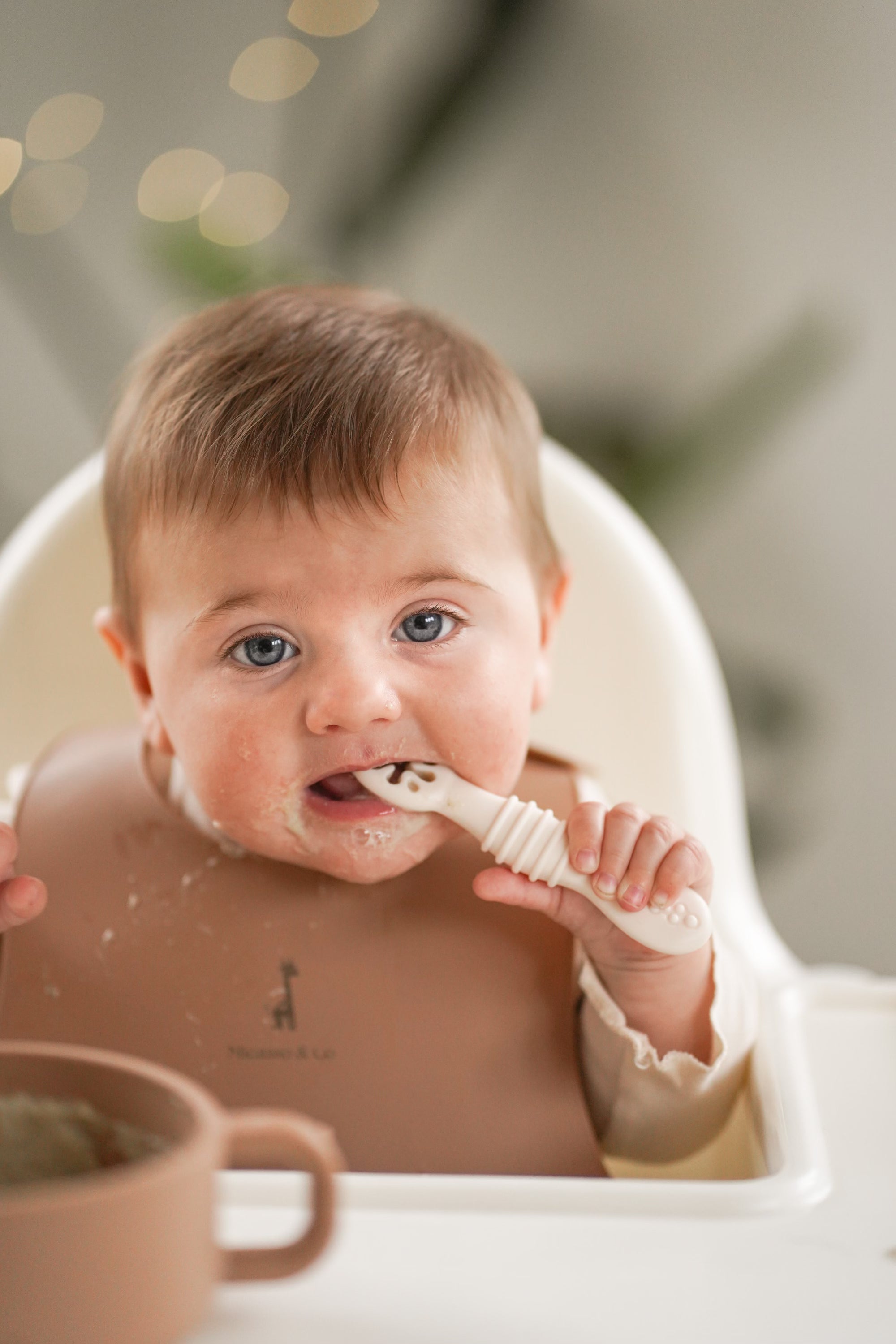 Cuillères d'Apprentissage en Silicone Sans BPA Lot de 2 Pour Bébé - Chez A&Y- À Coeur d'Enfant