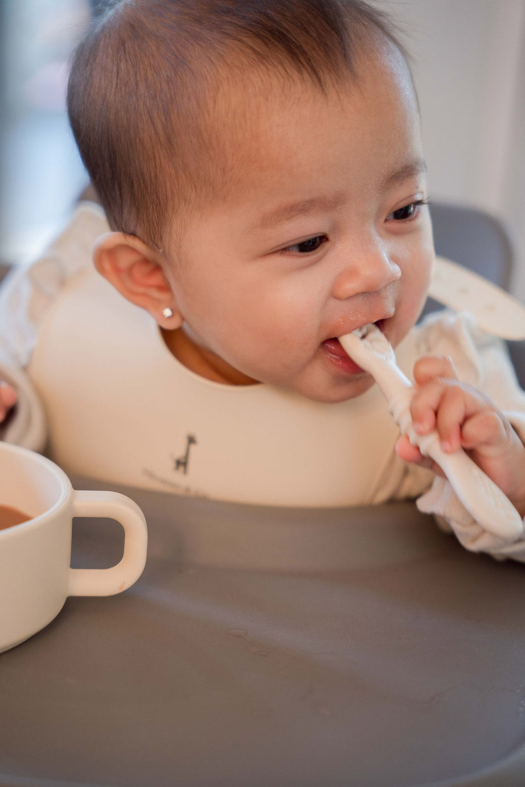 Cuillères d'Apprentissage en Silicone Sans BPA Lot de 2 Pour Bébé - Chez A&Y- À Coeur d'Enfant