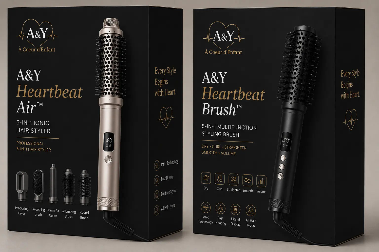 ❤️ PRÉVENTE EXCLUSIVE ❤️ Heartbeat Brush – Adam Collection - Chez A&Y- À Coeur d'Enfant