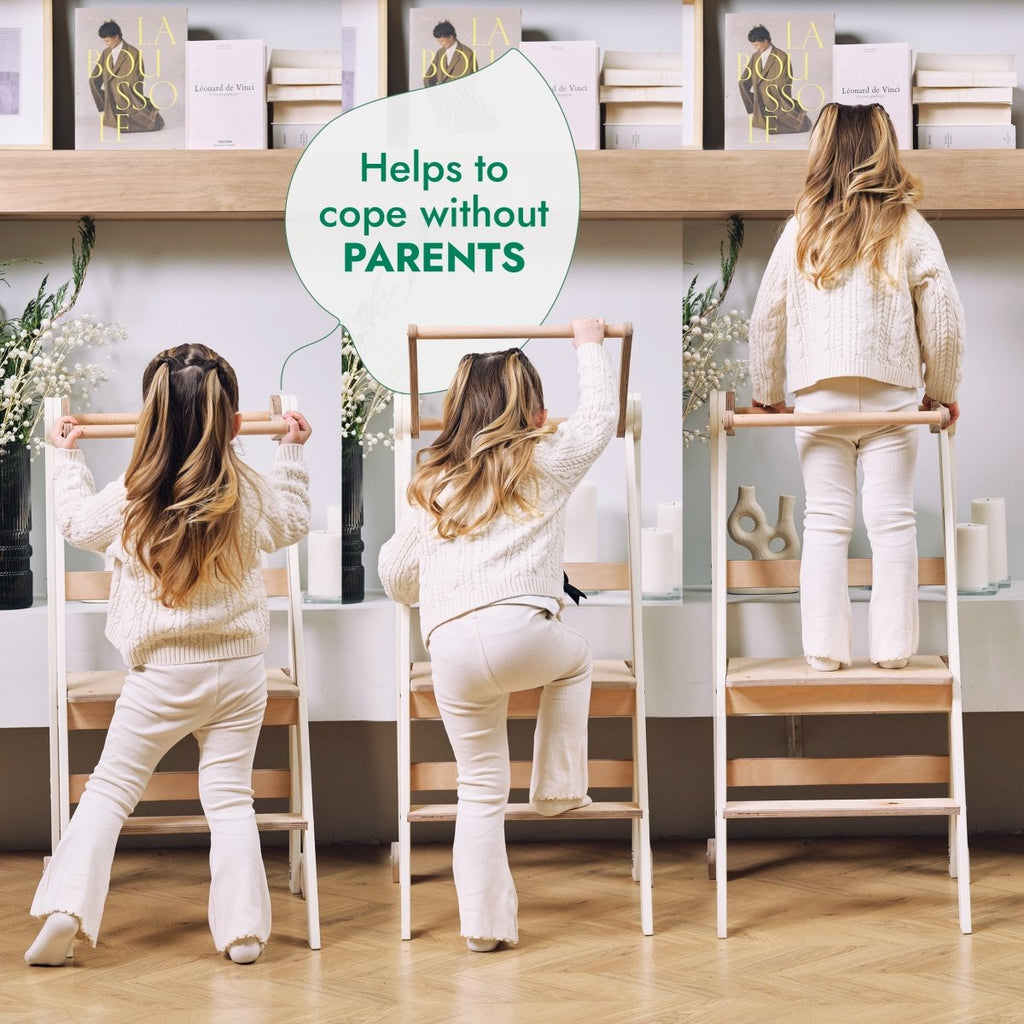 Toddler Tower: Foldable Step Stool for Toddlers - Beige - Chez A&Y- À Coeur d'Enfant